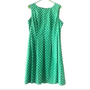 DB Green & White Polka Dot Dress—Size 14